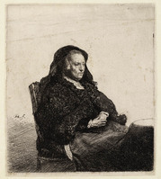 KG 03905
<br/>
Portret Rembrandts moeder aan een tafel ( B 343 )
<br/>
<em>Rembrandt (1606-1669)</em>